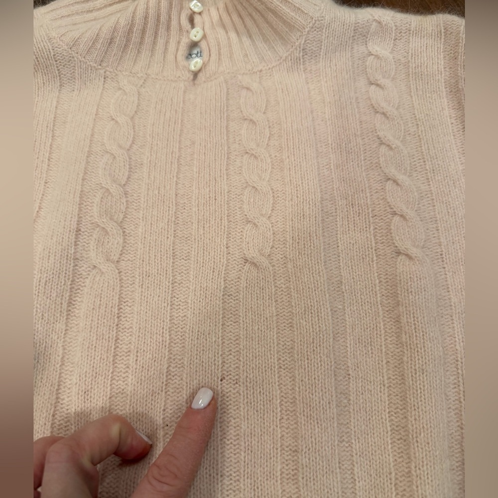 Vintage Robert Scott Ltd women's Lambswool Angora Sweater light pink Sz 36 (4-6) - Picture 4 of 9